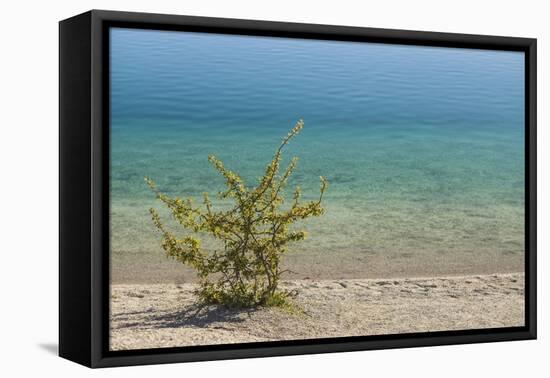 Sweden, Gotland Island, Labro, Bla Lagunen, Blue Lagoon, natural swimming area-Walter Bibikow-Framed Stretched Canvas