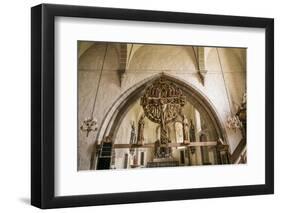 Sweden, Gotland Island, Oja, Oja church, crucifix-Walter Bibikow-Framed Photographic Print