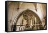 Sweden, Gotland Island, Oja, Oja church, crucifix-Walter Bibikow-Framed Stretched Canvas