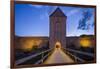 Sweden, Gotland Island, Visby, 12th century city wall, city wall in Osterport Tower, dawn-Walter Bibikow-Framed Photographic Print