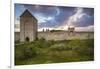 Sweden, Gotland Island, Visby, 12th century city wall, city wall in Osterport Tower-Walter Bibikow-Framed Photographic Print