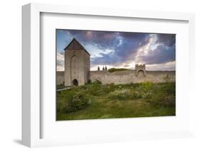 Sweden, Gotland Island, Visby, 12th century city wall, city wall in Osterport Tower-Walter Bibikow-Framed Photographic Print