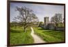 Sweden, Gotland Island, Visby, 12th century city wall, most complete medieval city wall in Europe-Walter Bibikow-Framed Photographic Print