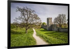 Sweden, Gotland Island, Visby, 12th century city wall, most complete medieval city wall in Europe-Walter Bibikow-Framed Photographic Print