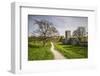 Sweden, Gotland Island, Visby, 12th century city wall, most complete medieval city wall in Europe-Walter Bibikow-Framed Photographic Print