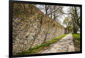 Sweden, Gotland Island, Visby, 12th century city wall, most complete medieval city wall in Europe-Walter Bibikow-Framed Photographic Print