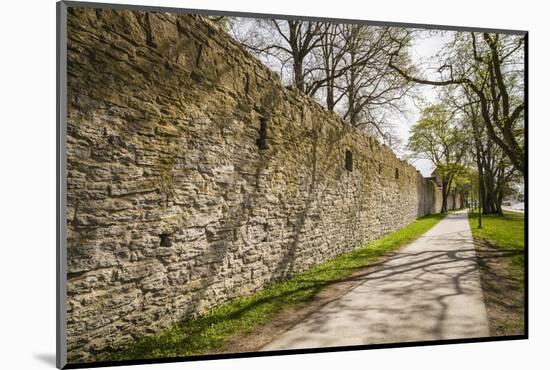 Sweden, Gotland Island, Visby, 12th century city wall, most complete medieval city wall in Europe-Walter Bibikow-Mounted Photographic Print