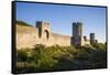 Sweden, Gotland Island, Visby, 12th century city wall, most complete medieval city wall in Europe-Walter Bibikow-Framed Stretched Canvas