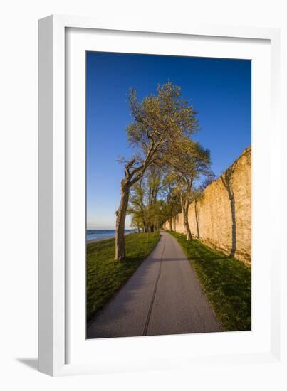 Sweden, Gotland Island, Visby, 12th century city wall, most complete medieval city wall-Walter Bibikow-Framed Photographic Print