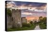 Sweden, Gotland Island, Visby, 12th century city wall, most complete medieval city wall-Walter Bibikow-Stretched Canvas