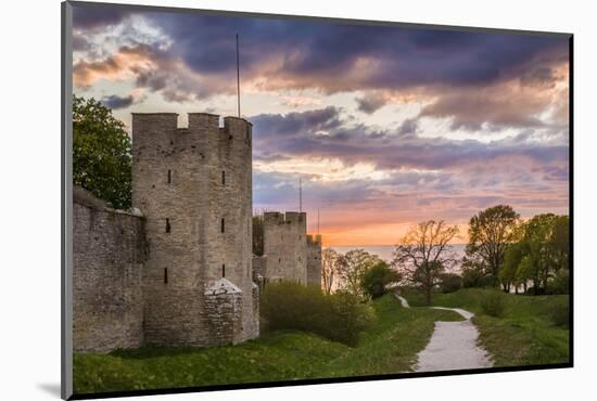 Sweden, Gotland Island, Visby, 12th century city wall, most complete medieval city wall-Walter Bibikow-Mounted Photographic Print