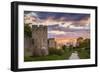 Sweden, Gotland Island, Visby, 12th century city wall, most complete medieval city wall-Walter Bibikow-Framed Photographic Print