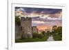 Sweden, Gotland Island, Visby, 12th century city wall, most complete medieval city wall-Walter Bibikow-Framed Photographic Print