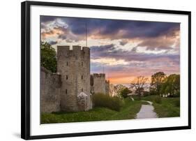 Sweden, Gotland Island, Visby, 12th century city wall, most complete medieval city wall-Walter Bibikow-Framed Photographic Print