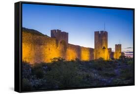 Sweden, Gotland Island, Visby, 12th century city wall, most complete medieval city wall-Walter Bibikow-Framed Stretched Canvas