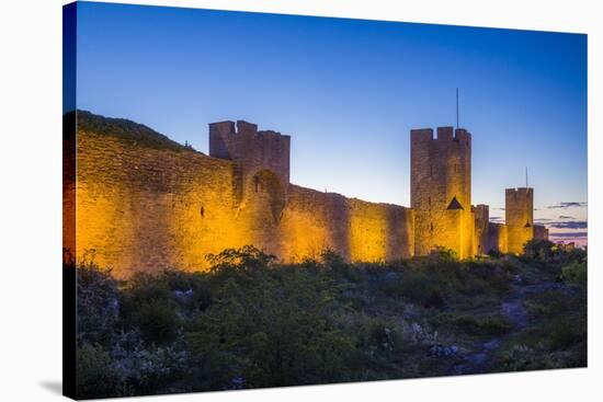 Sweden, Gotland Island, Visby, 12th century city wall, most complete medieval city wall-Walter Bibikow-Stretched Canvas