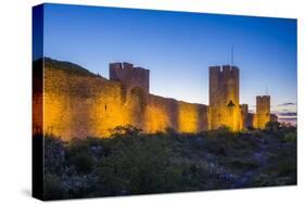 Sweden, Gotland Island, Visby, 12th century city wall, most complete medieval city wall-Walter Bibikow-Stretched Canvas