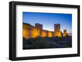 Sweden, Gotland Island, Visby, 12th century city wall, most complete medieval city wall-Walter Bibikow-Framed Photographic Print