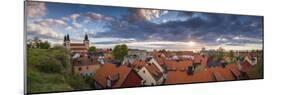Sweden, Gotland Island, Visby, Visby Cathedral, 12th century, and the city skyline-Walter Bibikow-Mounted Photographic Print