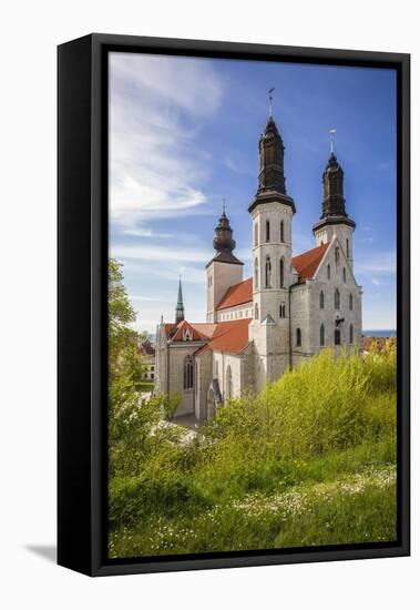 Sweden, Gotland Island, Visby, Visby Cathedral, 12th century, exterior-Walter Bibikow-Framed Stretched Canvas