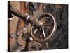 Sweden, Island of Gotland; a Antique Key and Lock Still in Use on the Medieval Church Door-Mark Hannaford-Stretched Canvas