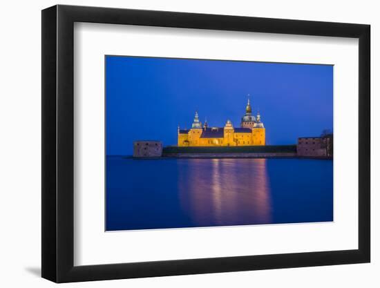 Sweden, Kalmar, Kalmar Slott castle, dusk-Walter Bibikow-Framed Photographic Print
