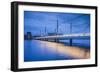 Sweden, Lake Vattern Area, Jonkoping, Munksjon Bay Bridge, dusk-Walter Bibikow-Framed Photographic Print