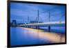 Sweden, Lake Vattern Area, Jonkoping, Munksjon Bay Bridge, dusk-Walter Bibikow-Framed Photographic Print