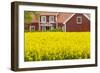 Sweden, Lake Vattern Area, Renstad, farm, springtime-Walter Bibikow-Framed Photographic Print