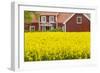 Sweden, Lake Vattern Area, Renstad, farm, springtime-Walter Bibikow-Framed Photographic Print