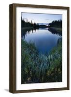 Sweden, Lapland, Lake, Shore, Landscape, Evening-Mood-Rainer Mirau-Framed Photographic Print