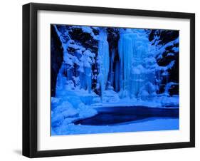 Sweden, Norrbotten, Abisko. Icefall in Abisko Canyon.-Fredrik Norrsell-Framed Photographic Print