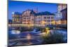 Sweden, Norrkoping, early Swedish industrial town, factory buildings, dusk-Walter Bibikow-Mounted Photographic Print