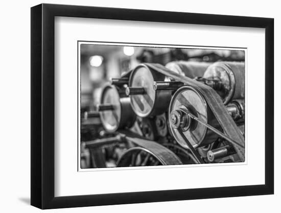 Sweden, Norrkoping, former mill town, 19th century cloth loom pulleys-Walter Bibikow-Framed Photographic Print