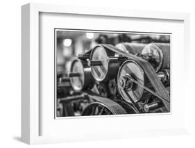 Sweden, Norrkoping, former mill town, 19th century cloth loom pulleys-Walter Bibikow-Framed Photographic Print