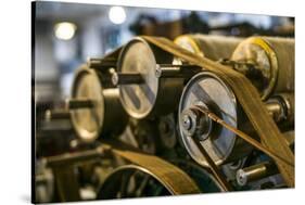 Sweden, Norrkoping, former mill town, 19th century cloth loom pulleys-Walter Bibikow-Stretched Canvas