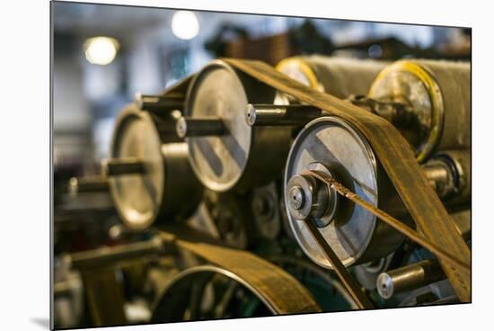 Sweden, Norrkoping, former mill town, 19th century cloth loom pulleys-Walter Bibikow-Mounted Photographic Print