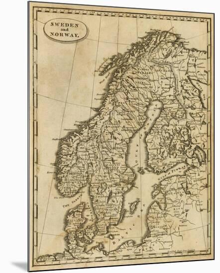 Sweden, Norway, c.1812-Aaron Arrowsmith-Mounted Art Print