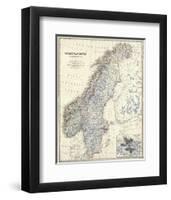 Sweden, Norway, c.1861-Alexander Keith Johnston-Framed Art Print