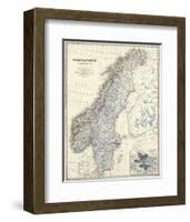 Sweden, Norway, c.1861-Alexander Keith Johnston-Framed Art Print