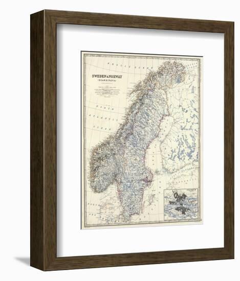 Sweden, Norway, c.1861-Alexander Keith Johnston-Framed Art Print