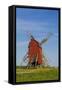 Sweden, Oland Island, Storlinge, antique wooden windmills-Walter Bibikow-Framed Stretched Canvas