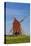 Sweden, Oland Island, Storlinge, antique wooden windmills-Walter Bibikow-Stretched Canvas