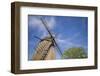 Sweden, Oland Island, Strandskogen, antique wooden windmill-Walter Bibikow-Framed Photographic Print