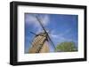 Sweden, Oland Island, Strandskogen, antique wooden windmill-Walter Bibikow-Framed Photographic Print