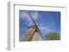 Sweden, Oland Island, Strandskogen, antique wooden windmill-Walter Bibikow-Framed Photographic Print