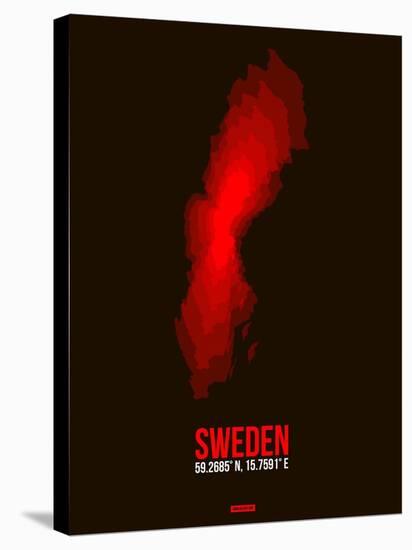 Sweden Radiant Map 1-NaxArt-Stretched Canvas