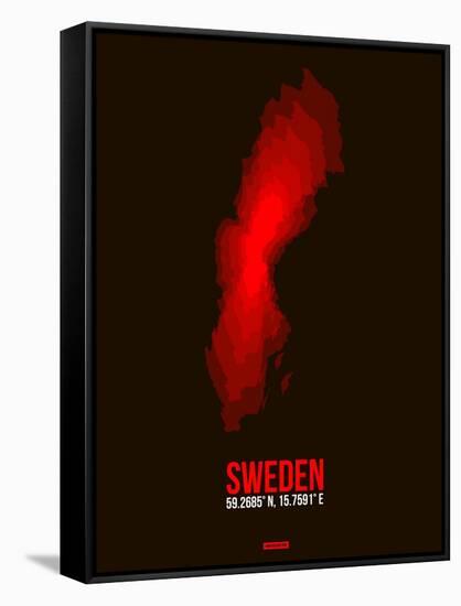 Sweden Radiant Map 1-NaxArt-Framed Stretched Canvas