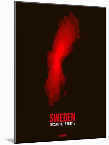 Sweden Radiant Map 1-NaxArt-Mounted Art Print