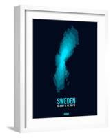 Sweden Radiant Map 2-NaxArt-Framed Art Print
